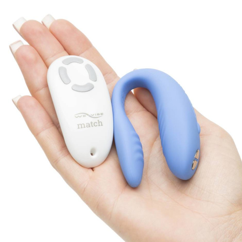 DEMO We-Vibe Match смарт-вибромассажер голубой для пар фото 4