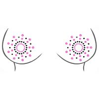 Наклейки на грудь со стразами Body Covers