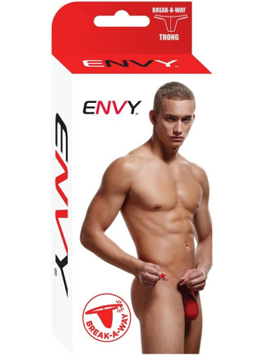 Мужские трусы-тонги на быстрой застежке Envy красные M/L фото 4