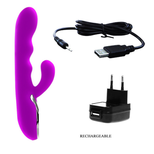 Многоскоростной вибромассажер с клиторальным стимулятором Pretty Love Passion фото 7