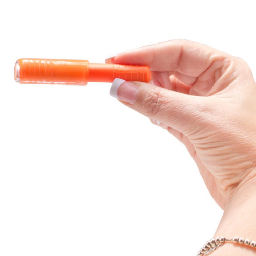 Тонкий карманный вибратор Go Stix мандариновый фото 5