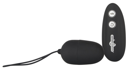 Виброяйцо с дистанционным управлением Ultra Seven черное фото 2