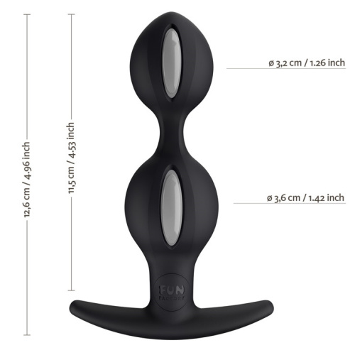 Анальный стимулятор Fun Factory B Balls Duo черно-серый фото 4