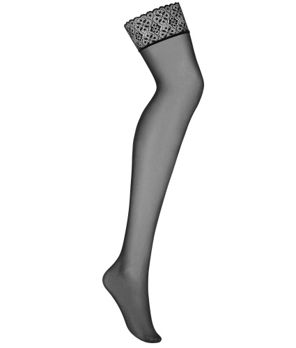 Элегантные черные чулки под пояс Shibu S/M фото 3