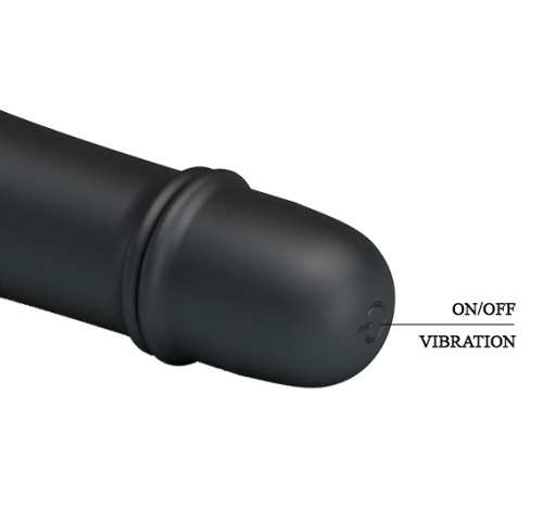 Классический мини вибратор с ребристой поверхностью Solomon черный фото 7