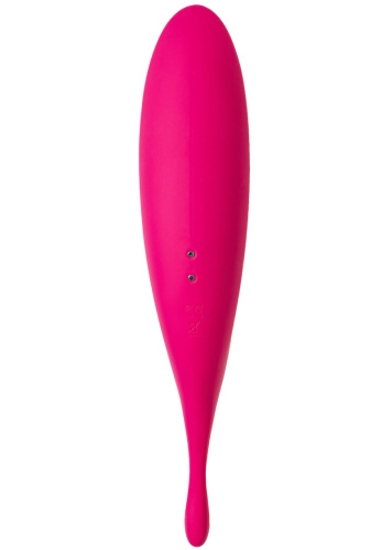 Вакуумный смарт-стимулятор с вибростимулирующим отростком Satisfyer Twirling Pro+ красный фото 5