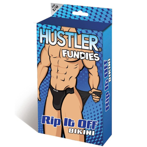 Классические черные трусы Hustler Fundies на двух липучках SM фото 3