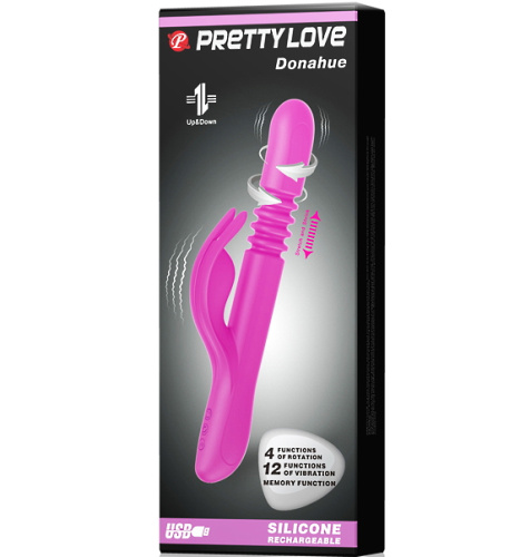 Вибратор-кролик с ротацией и поступательными движениями Pretty Love Donahue фото 10