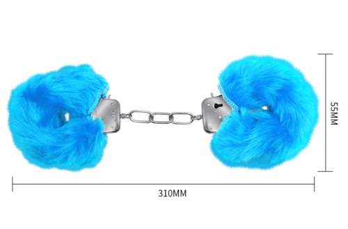 Металлические наручники с мехом леопардовые фото 2