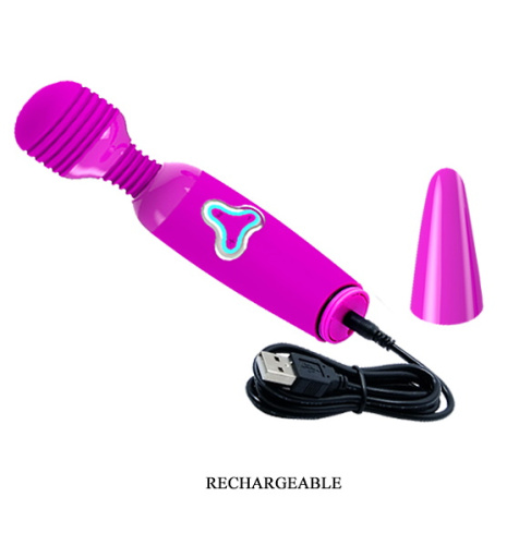 Вибромассажер Pretty Love Body Wand с 7 функциями вибрации розовый фото 7