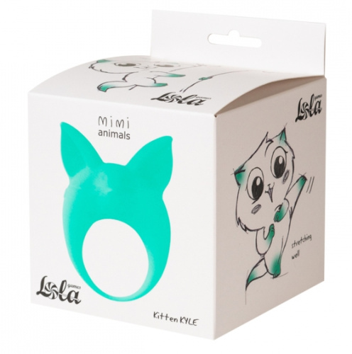 Эрекционное виброкольцо Mimi Animals Kitten Kyle Green фото 3