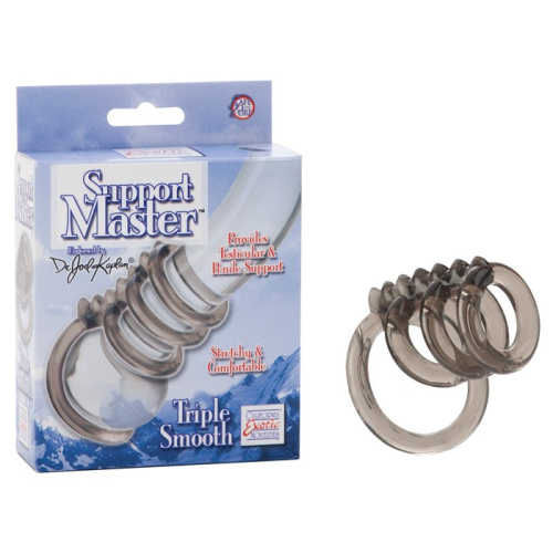 Насадка на пенис и мошонку из 4 колец фото 4