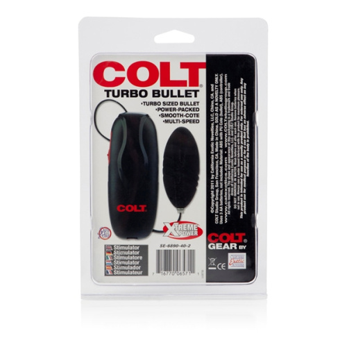 Мощный черный вибробуллет Colt фото 3