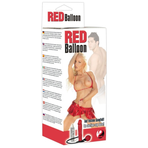 Расширяющийся вибратор с грушей Red Balloon фото 7