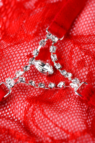 Трусики со стразами Joli Laura красные OS фото 4