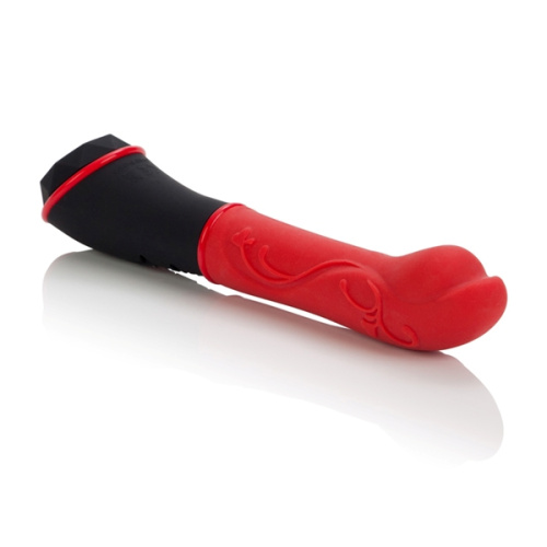 Красный вибромассажер из силикона Tantric Aura Massager фото 3