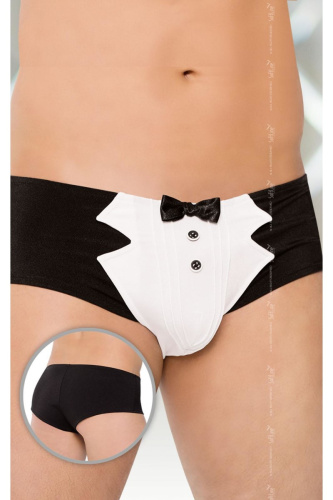 Трусы-шорты мужские Официант черно-белые L