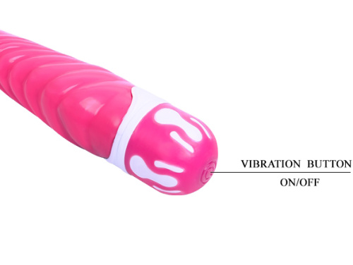 Рельефный вибратор The Realistic Cock розовый 22 см фото 3