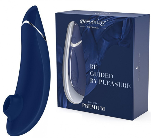 Бесконтактный вакуумно-волновой стимулятор клитора Womanizer Premium синий