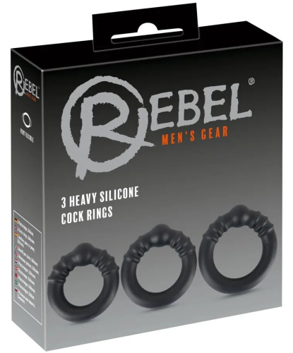 Набор силиконовых эрекционных колец Rebel фото 8
