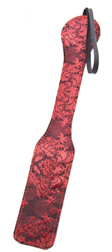 Черно-красный пэдл с шелковым рисунком 32 см фото 3