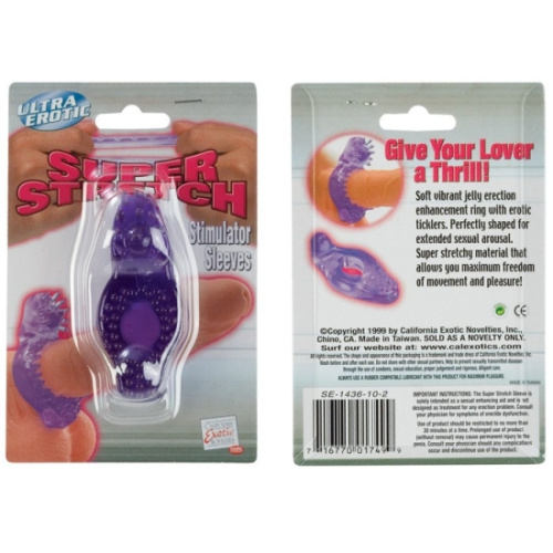 Фиолетовое кольцо со стимулятором клитора фото 3