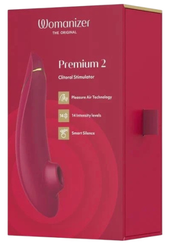 Бесконтактный стимулятор клитора Womanizer Premium 2 Bordeaux фото 10