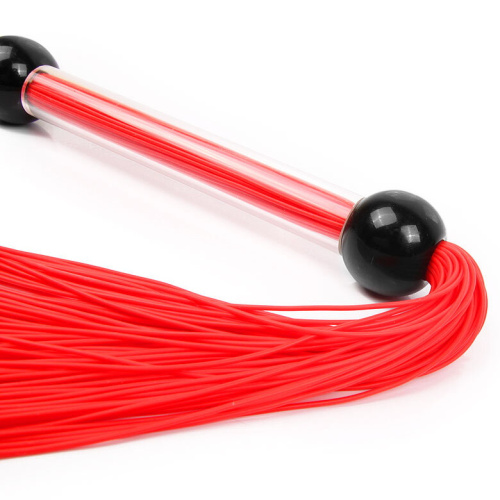 Небольшая плеть-флоггер красного цвета 38 см фото 2