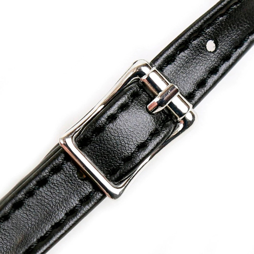 Силиконовый кляп-шар черного цвета на тонком ремешке фото 7