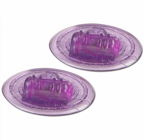Вибронакладки на соски Pleasure Cupz фиолетовые фото 3