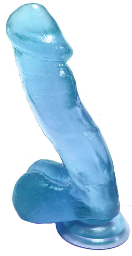 Фаллоимитатор голубой Jelly studs series фото 2