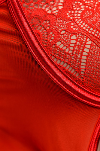 Эротическое красное боди XL фото 7