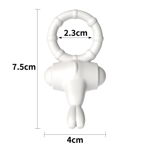 Белое виброкольцо Power Thrill Clit Cockring фото 2