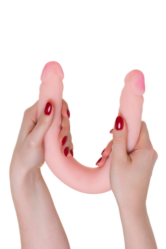 Двойной фаллоимитатор из неоскина 43 см фото 5