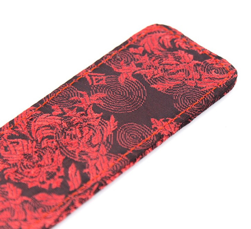 Черно-красный пэдл с шелковым рисунком 32 см фото 6