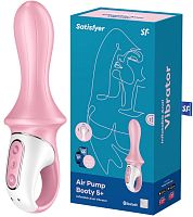 Расширяющийся анальный смарт-вибратор Satisfyer Air Pump Booty 5+ розовый