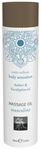 Массажное масло с ароматом амбры и масла эвкалипта 100 мл