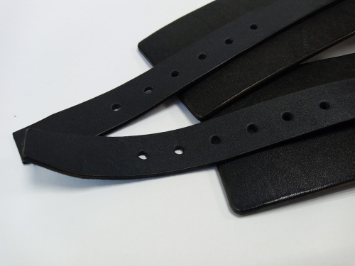 Черные наручники Hand Made из натуральной кожи фото 4