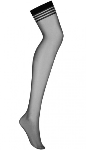 Классические черные чулки XXL/XXXL фото 3