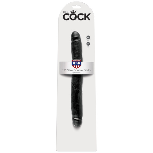 Двухсторонний фаллоимитатор King Cock Dildo Black 31 см фото 2