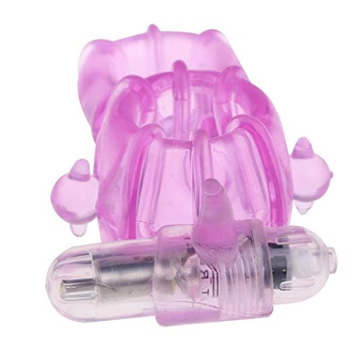 Виброкольцо розовое Beefcake Dual Rings Vibe фото 3