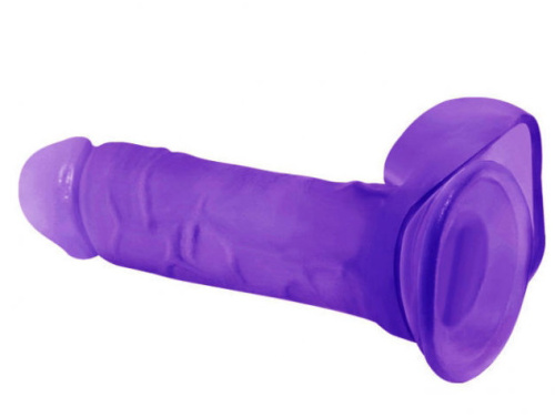 Фиолетовый фаллоимитатор на присоске 19 см фото 4