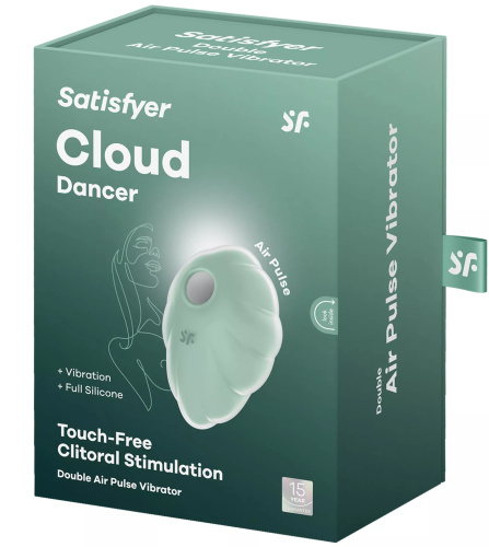 Вакуумно-волновой стимулятор с вибрацией Satisfyer Cloud Dancer мятный фото 10