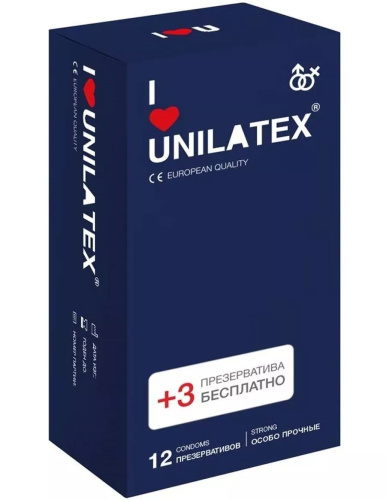 Особо прочные презервативы Unilatex Extra Strong 15 шт
