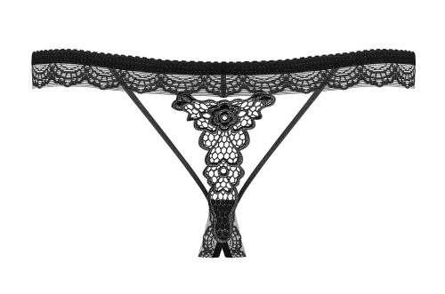 Смелые черные трусики с доступом L/XL фото 4