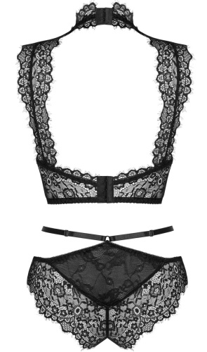 Сексуальный кружевной комплект со стрепами Obsidian S/M фото 8