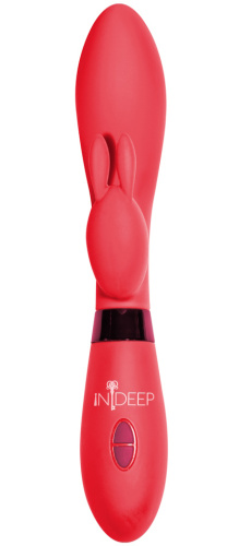Вибратор с клиторальным стимулятором-кроликом Indeep Yonce Red фото 2