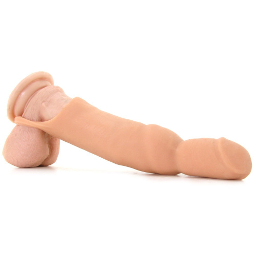 Удлинитель пениса реалистик с петлей на мошонку фото 3
