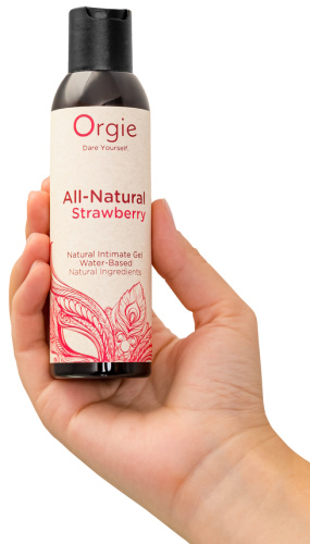 Оральная гель-смазка All-Natural Strawberry 150 мл фото 4