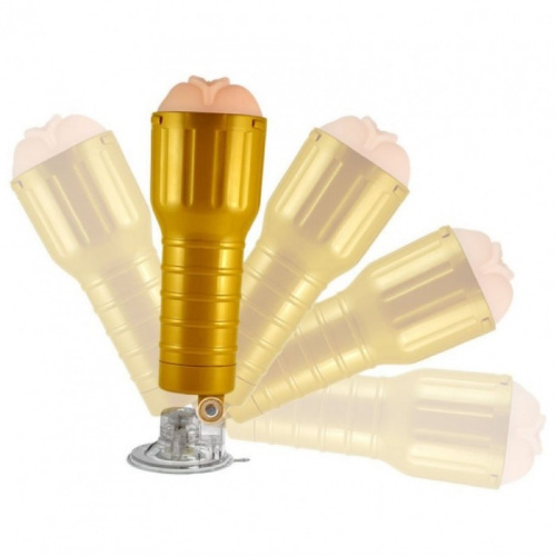 Золотистый мастурбатор High Quality Desire Cup фото 3